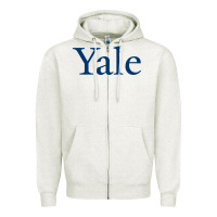 Oatmeal Heather Yale University Zipper Hoodie - linhVisuals