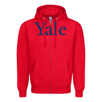 Red Yale University Zipper Hoodie - linhVisuals