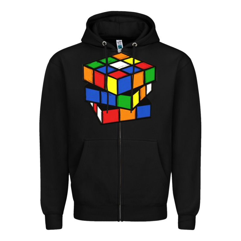 Rubik Cube Zipper Hoodie by linhVisuals | Teevron