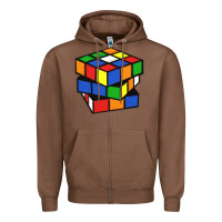 Chestnut rubik cube Zipper Hoodie - linhVisuals