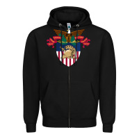 Black United States Military Academy West Point Zipper Hoodie - linhVisuals