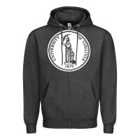 Charcoal Heather University of Virginia Zipper Hoodie - linhVisuals