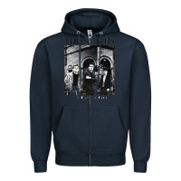 Navy the smiths   friends Zipper Hoodie - linhVisuals