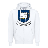White Yale University Zipper Hoodie - linhVisuals