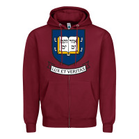 Burgundy Yale University Zipper Hoodie - linhVisuals