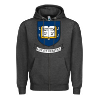 Charcoal Heather Yale University Zipper Hoodie - linhVisuals
