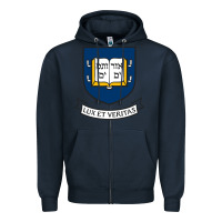 Navy Yale University Zipper Hoodie - linhVisuals
