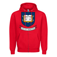 Red Yale University Zipper Hoodie - linhVisuals