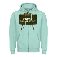 Seafoam front toward enemy distressed claymore mine military Zipper Hoodie - linhVisuals