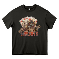 Asphalt Long live cowboys cards Heavy Core Tee - HowdyJamesFarm