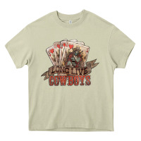 Mossy Long live cowboys cards Heavy Core Tee - HowdyJamesFarm