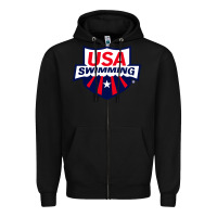 Black swimming team Zipper Hoodie - linhVisuals