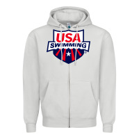 Dove Grey swimming team Zipper Hoodie - linhVisuals