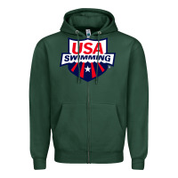 Sports Green swimming team Zipper Hoodie - linhVisuals