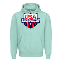 Seafoam swimming team Zipper Hoodie - linhVisuals