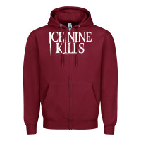 Burgundy ice nine kills Zipper Hoodie - linhVisuals