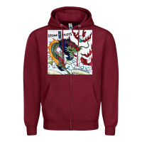 Burgundy stone temple pilot stp 2 Zipper Hoodie - linhVisuals