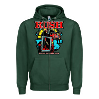 Sports Green RUSH MUSIC Zipper Hoodie - linhVisuals