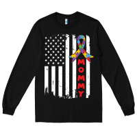 Black lil autism mom Long Sleeve Tee - CowhideDigitalArt