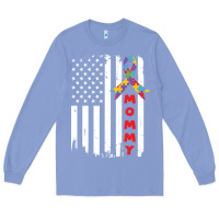 Colony Blue lil autism mom Long Sleeve Tee - CowhideDigitalArt