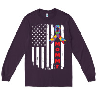 Plum lil autism mom Long Sleeve Tee - CowhideDigitalArt