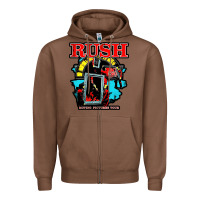 Chestnut RUSH MUSIC Zipper Hoodie - linhVisuals