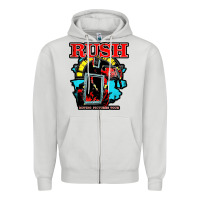 Dove Grey RUSH MUSIC Zipper Hoodie - linhVisuals