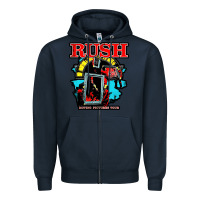Navy RUSH MUSIC Zipper Hoodie - linhVisuals
