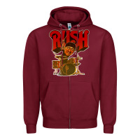 Burgundy rush neil 10 Zipper Hoodie - linhVisuals