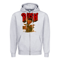 Heather Grey rush neil 10 Zipper Hoodie - linhVisuals