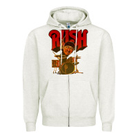 Oatmeal Heather rush neil 10 Zipper Hoodie - linhVisuals