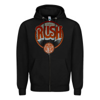 Black RUSH TOUR Zipper Hoodie - linhVisuals