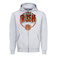 Heather Grey RUSH TOUR Zipper Hoodie - linhVisuals