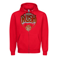 Red RUSH TOUR Zipper Hoodie - linhVisuals