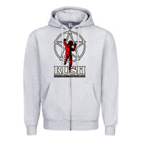 Heather Grey rush TOUR 1981 Zipper Hoodie - linhVisuals