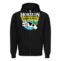 Black horizon organic milk Zipper Hoodie - linhVisuals