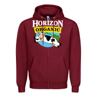 Burgundy horizon organic milk Zipper Hoodie - linhVisuals
