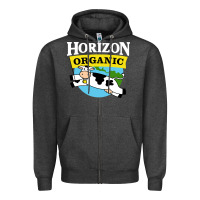 Charcoal Heather horizon organic milk Zipper Hoodie - linhVisuals