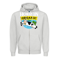 Dove Grey horizon organic milk Zipper Hoodie - linhVisuals