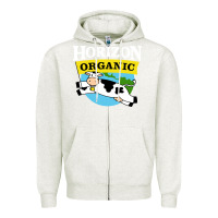 Oatmeal Heather horizon organic milk Zipper Hoodie - linhVisuals