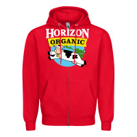 Red horizon organic milk Zipper Hoodie - linhVisuals