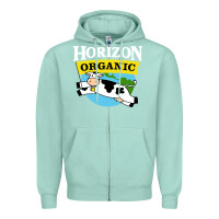 Seafoam horizon organic milk Zipper Hoodie - linhVisuals