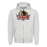 Dove Grey cougars, kokomo education Zipper Hoodie - linhVisuals