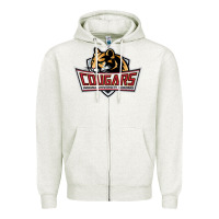 Oatmeal Heather cougars, kokomo education Zipper Hoodie - linhVisuals
