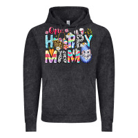 Vintage Black One Happy Mama Easter Bunny Vintage Hoodie - CowhideDigitalArt