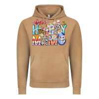 Vintage Camel One Happy Mama Easter Bunny Vintage Hoodie - CowhideDigitalArt