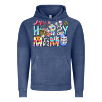 Vintage Denim One Happy Mama Easter Bunny Vintage Hoodie - CowhideDigitalArt