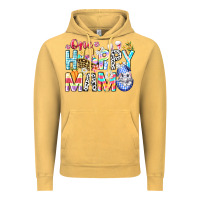 Vintage Mustard One Happy Mama Easter Bunny Vintage Hoodie - CowhideDigitalArt