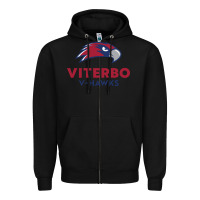 Black v-h4wks, viterbo, education Zipper Hoodie - linhVisuals