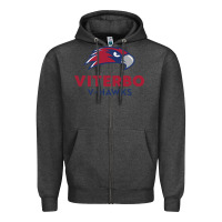Charcoal Heather v-h4wks, viterbo, education Zipper Hoodie - linhVisuals